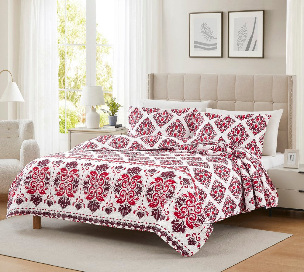Mayfair Collection 3pc Pinsonic  Bedspread