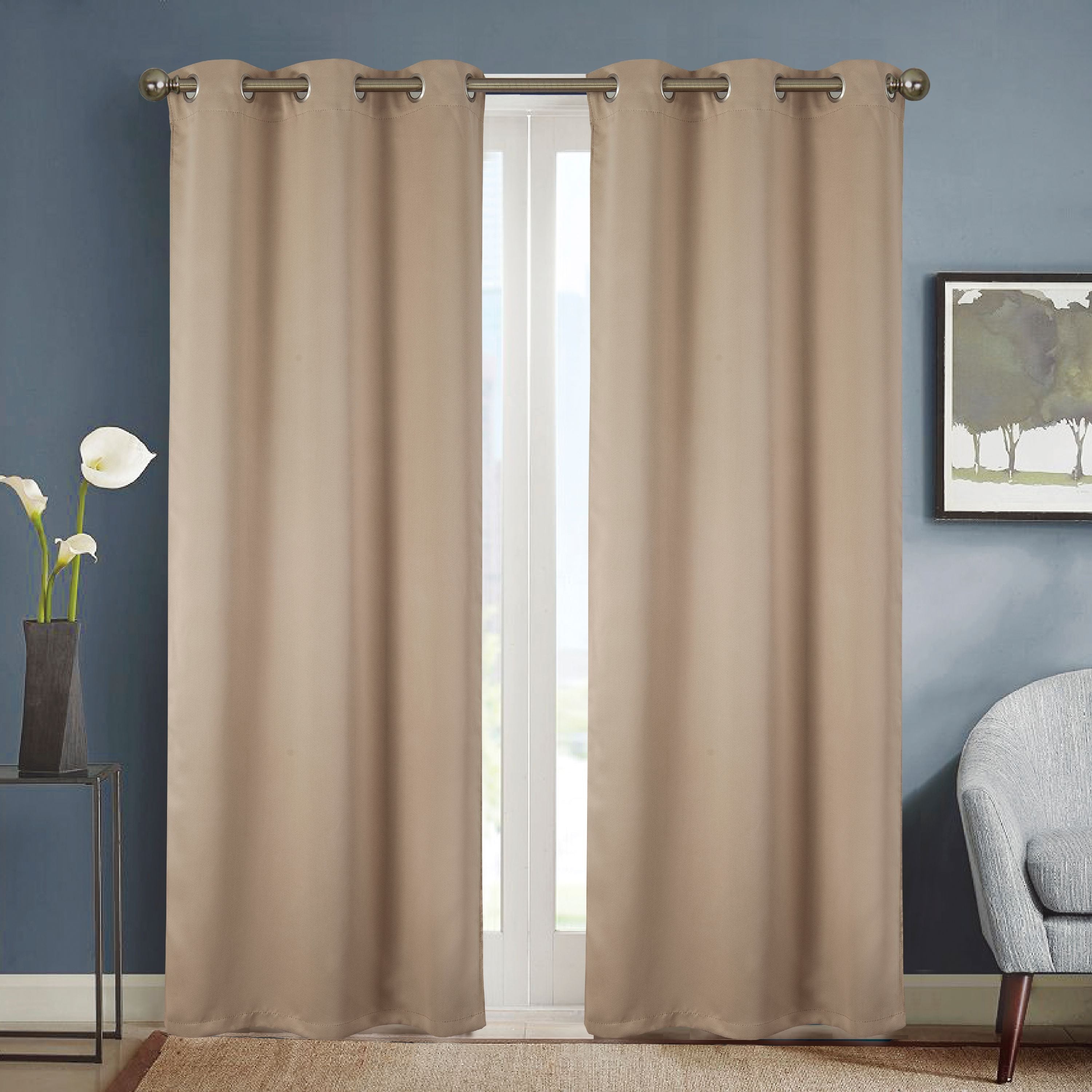 Anchorage Solid Blackout 54 x 63 in. Grommet Single Curtain Panel by Olivia Gray - Linen Universe Co.
