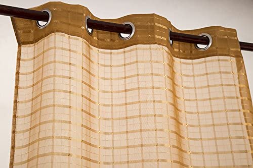 Wanda Box Voile 54 x 90 in. SIngle Grommet Curtain Panel - Linen Universe Co.
