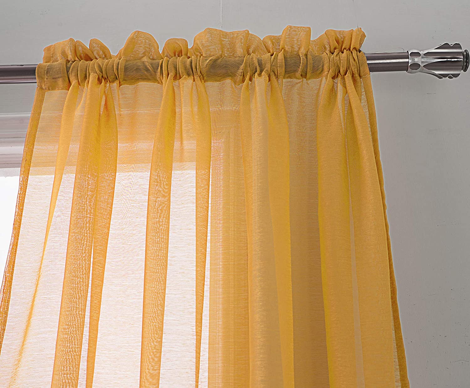 Celine Sheer 55 x 90in. Rod Pocket Single Curtain Panel - Linen Universe Co.