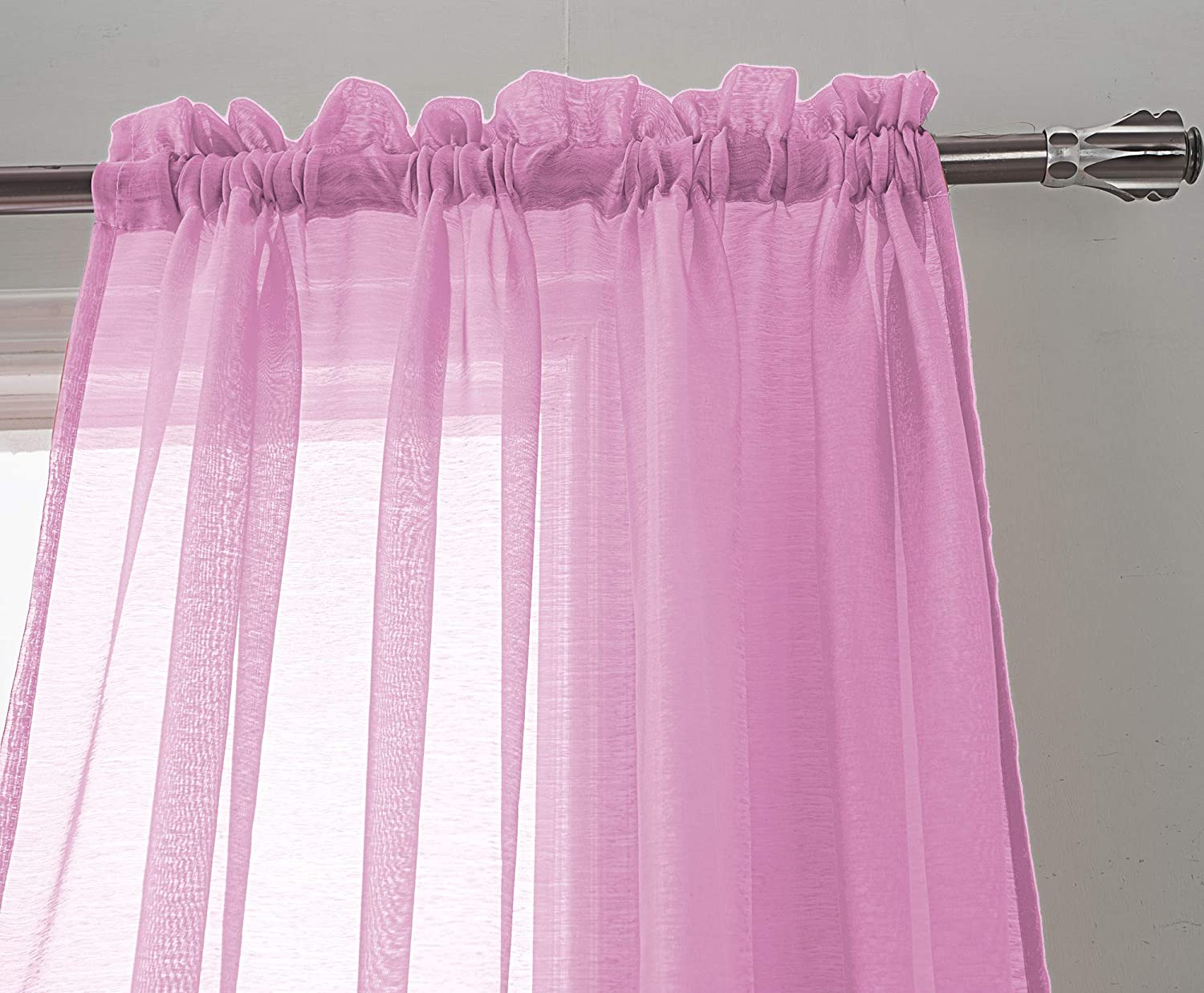 Celine Sheer 55 x 90in. Rod Pocket Single Curtain Panel - Linen Universe Co.
