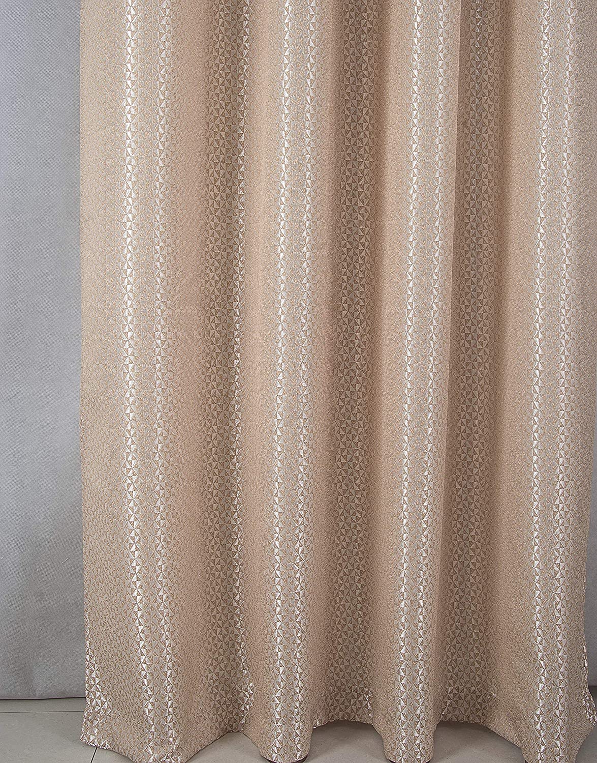 Olivia Gray Salerno Geometric Jacquard 53 x 84 in. Rod Pocket Single Curtain Panel - Linen Universe Co.