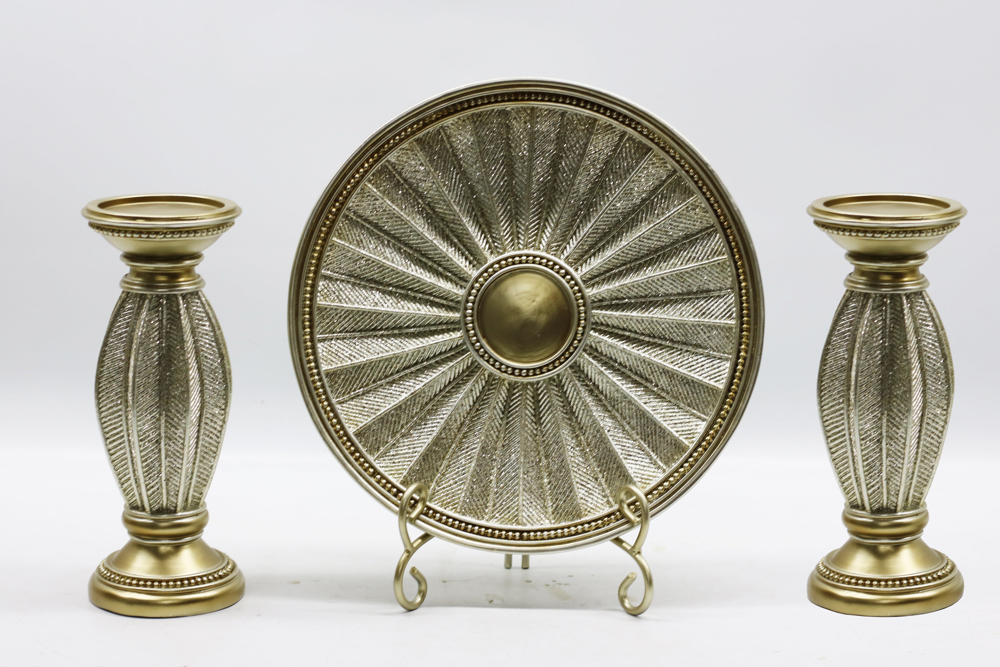 Decorative Plate with Candlesticks