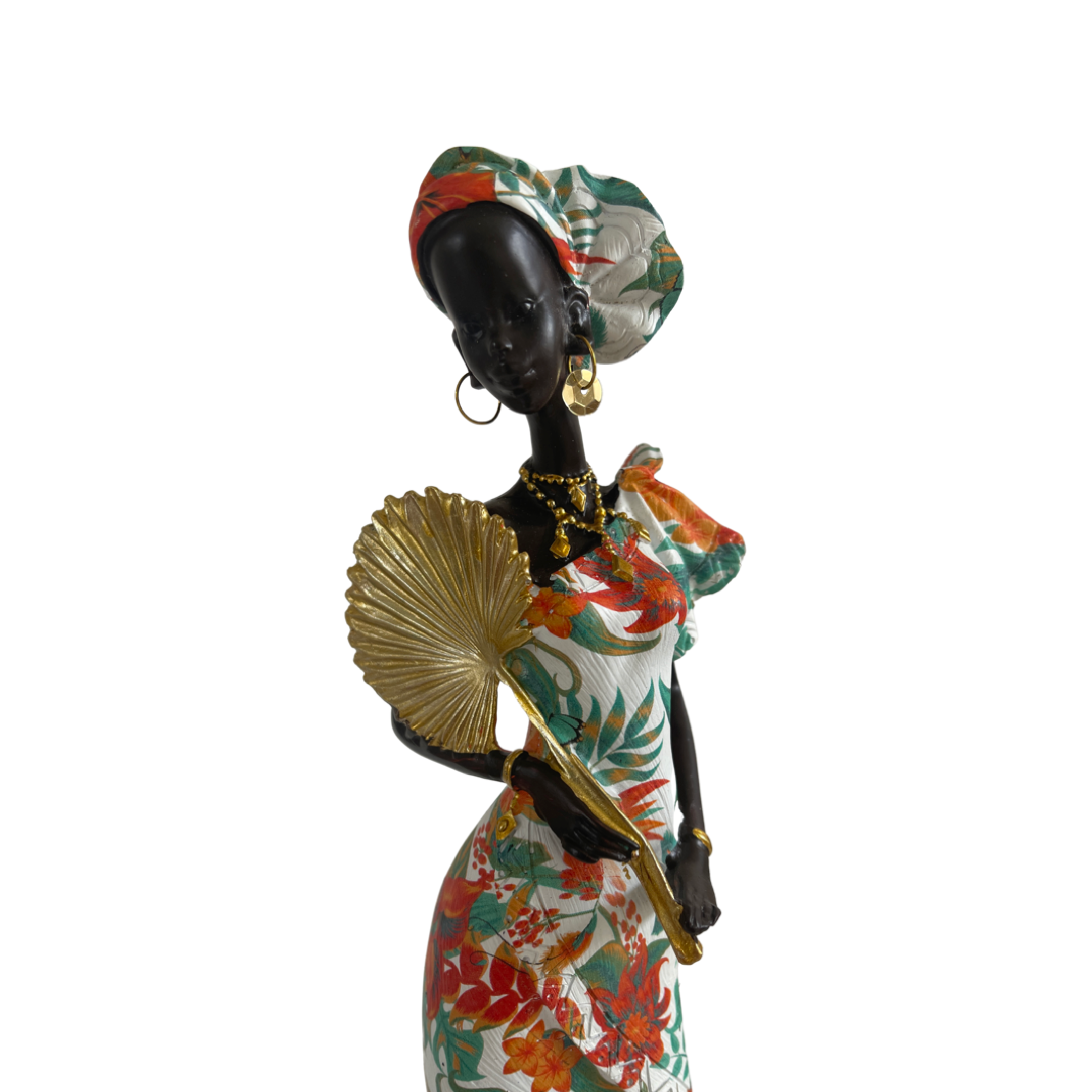 African Tribal Woman Figurine 15" - B103 - Linen Universe Co.