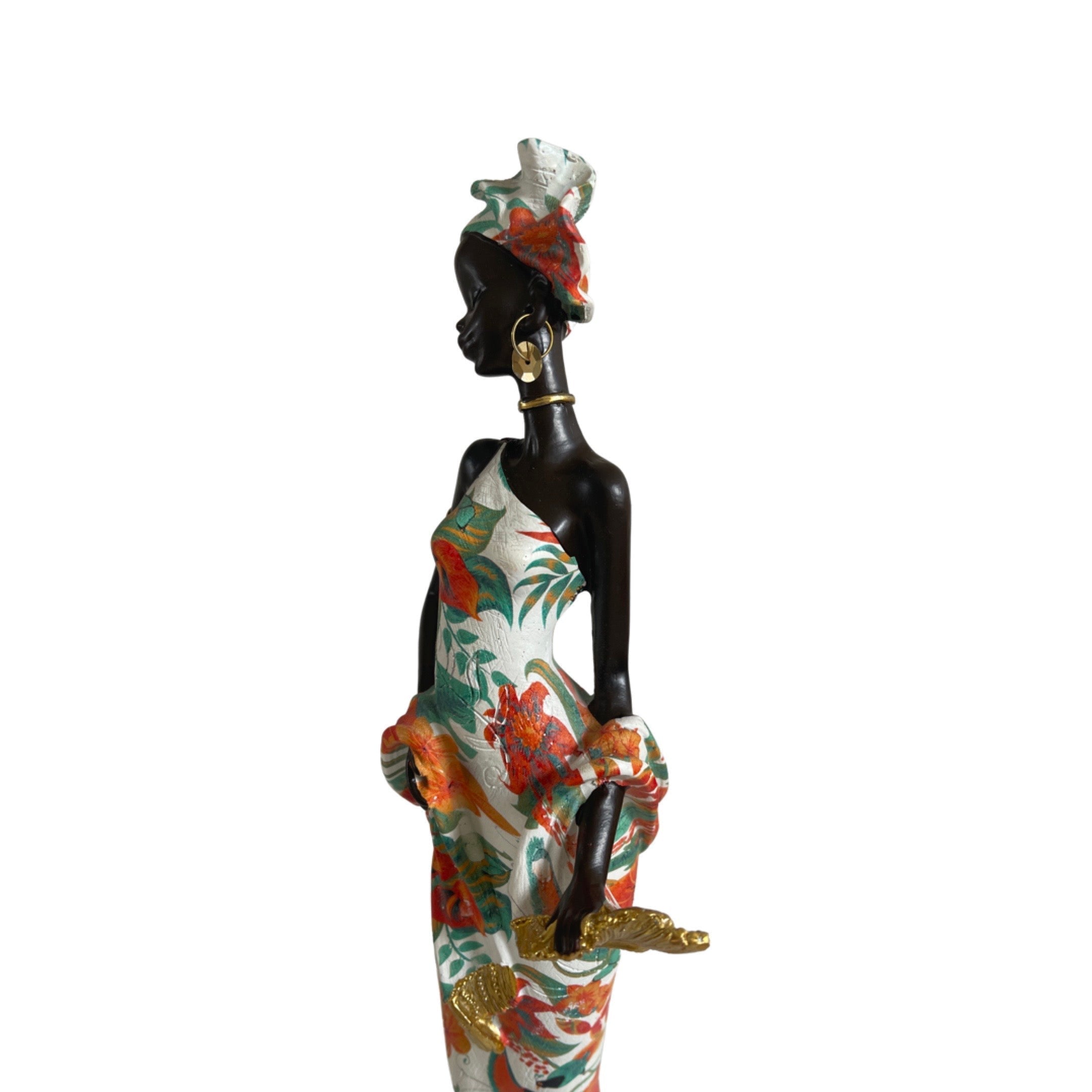 African Woman Figurine 15" -B104 - Linen Universe Co.