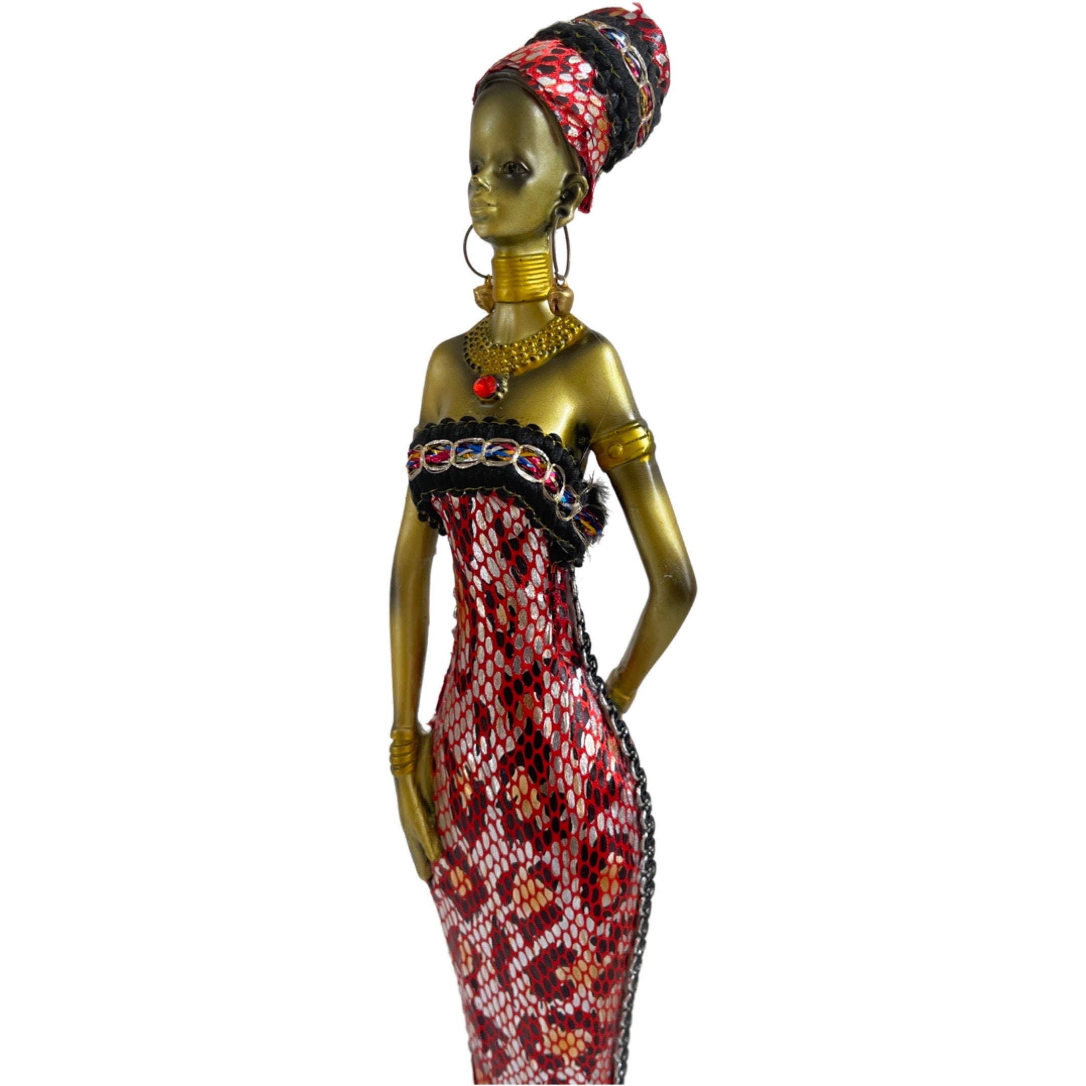 African Woman Figurine 17"- B1131 - Linen Universe Co.
