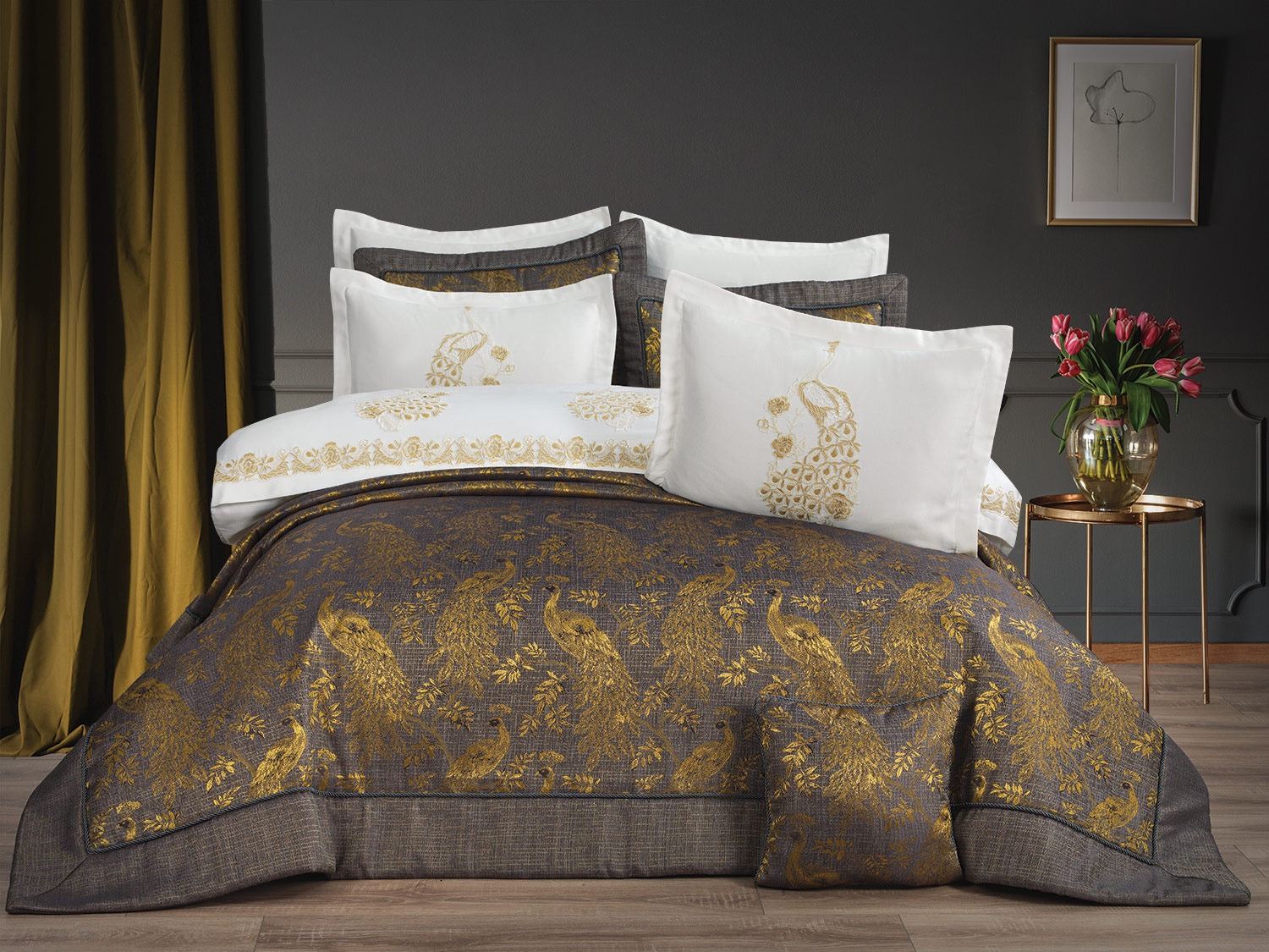 Luxury Peacock Bedspread