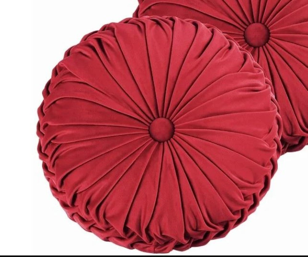 Gianny 18" Round Pleated Pillow