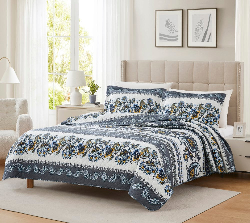 Hudson Collection 3pc Pinsonic  Bedspread