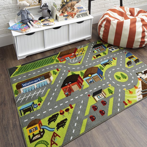Adventure Force City Map Educational Rug (3' x 4'4")
