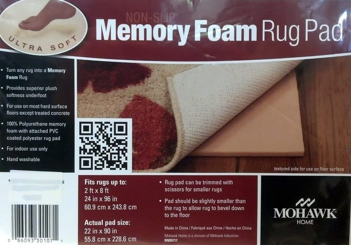 Mohawk Home Memory Foam Rug Pad 24" x 96" (for 2' x 8' Rug Runner Area) - Linen Universe Co.