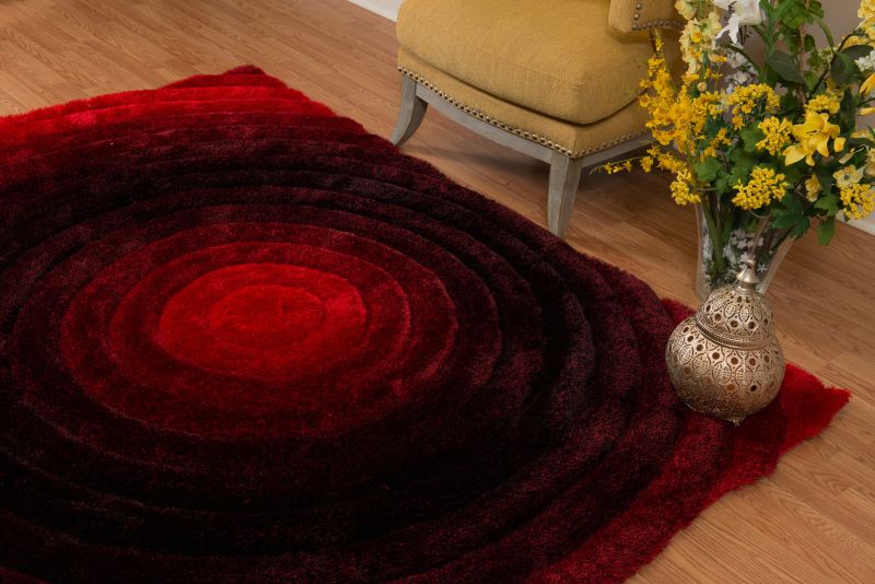 United Weavers Finesse Cyclic Red Shag Area Rug - Linen Universe Co.