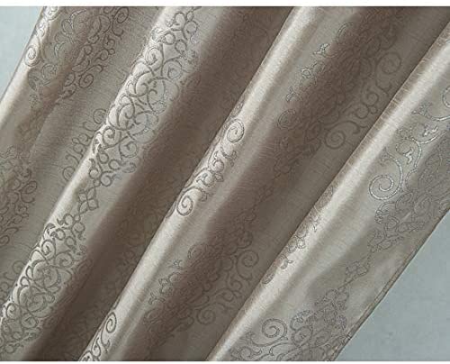 Riverside Metallic Damask Faux Silk 54 x 84 in. Grommet Single Curtain Panel - Linen Universe Co.