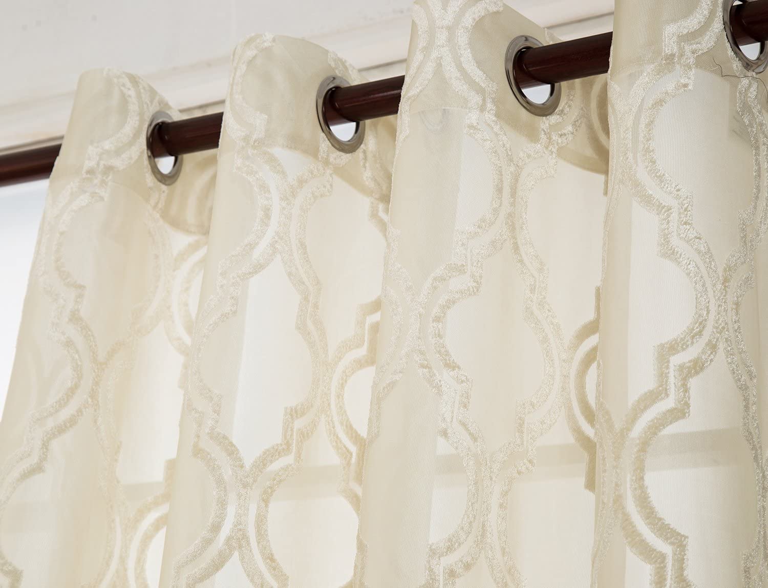 Knox Jacquard 54 x 84 in. Grommet Single Curtain Panel - Linen Universe Co.