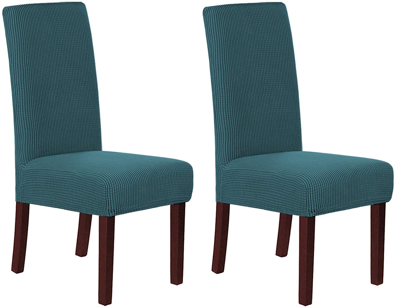Dining Chair Cover, Form Fitting Soft Jacquard Geometric Parson Chair Slipcover (Set of 2) - Linen Universe Co.