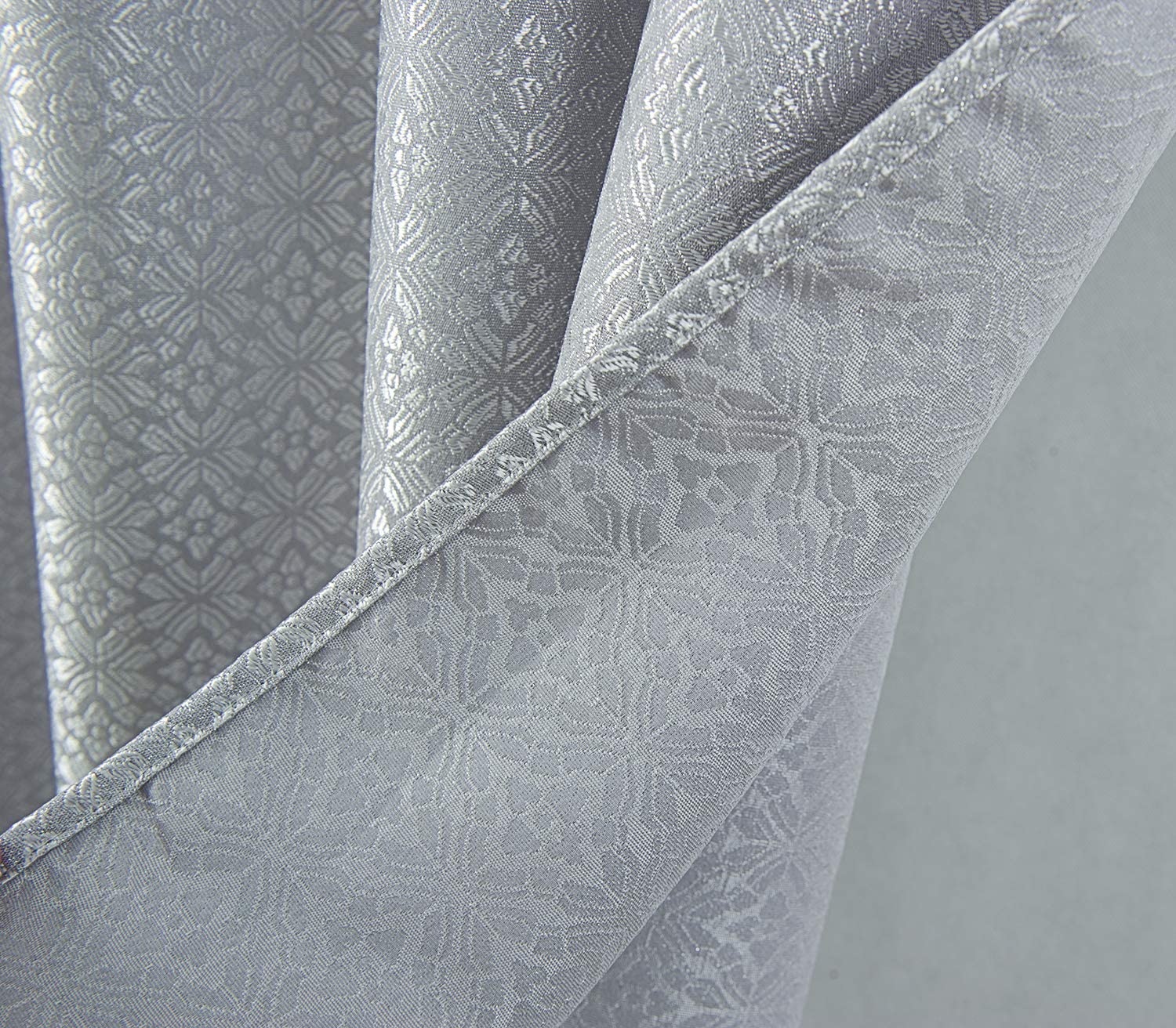 Naples Textured Jacquard 53 x 84 in. Single Rod Pocket Curtain Panel - Linen Universe Co.