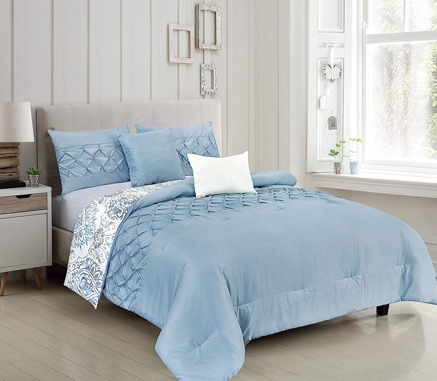 Fabiola 5pc Reversible Comforter Set - Linen Universe Co.
