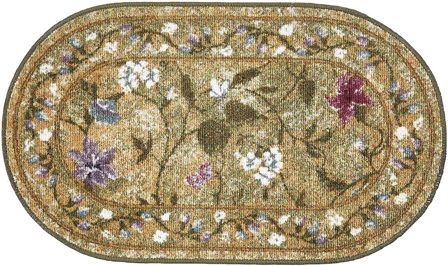 Brumlow Mills Butterfly Floral Oval Area Rug - Linen Universe Co.