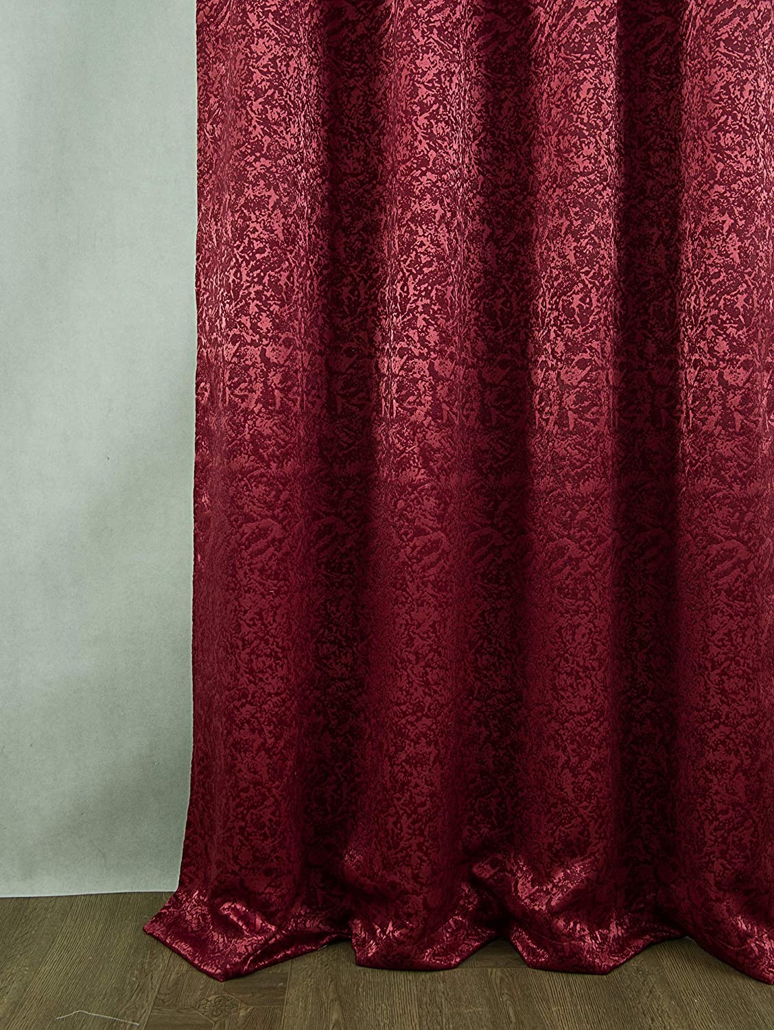 Mulino Textured Jacquard 53 x 84 in. Single Rod Pocket Curtain Panel - Linen Universe Co.