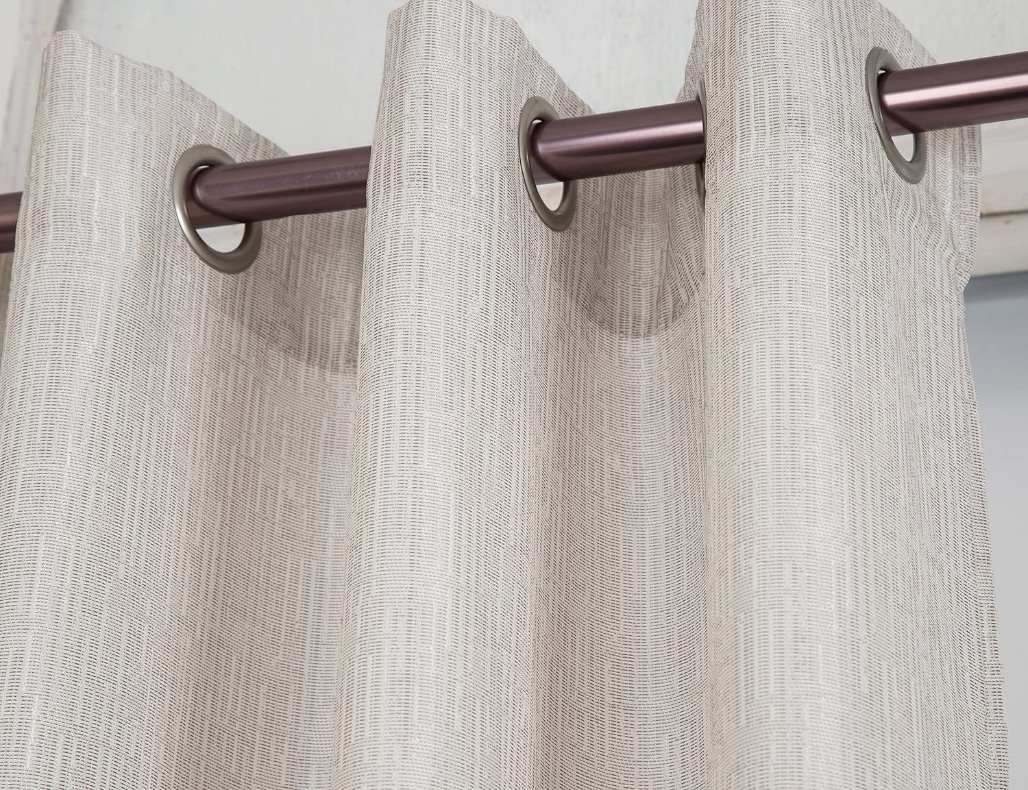 Dillon Textured 54 x 90 in. Single Grommet Curtain Panel - Linen Universe Co.