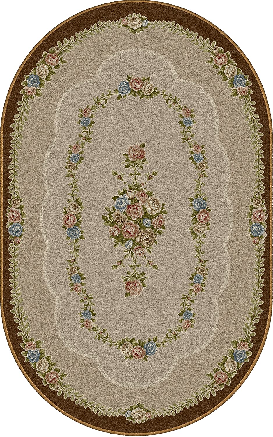 Brumlow Mills Rosewood Oval Area Rug - 5' x 8" - Linen Universe Co.