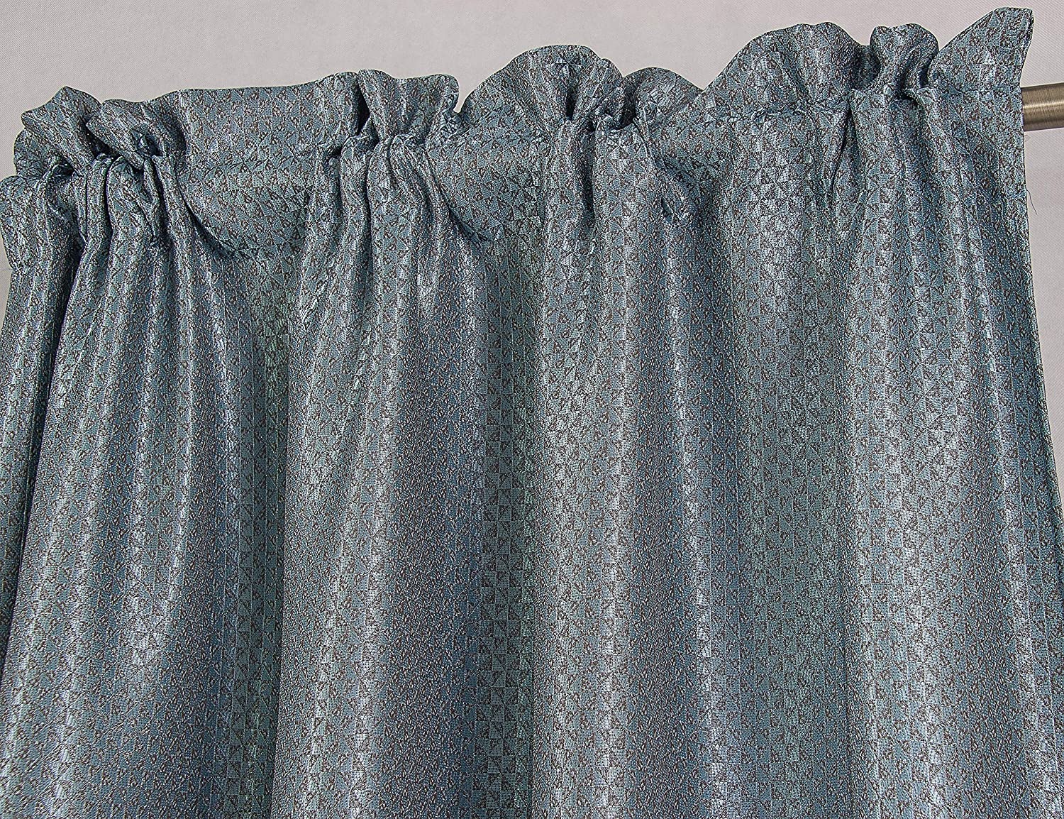 Olivia Gray Salerno Geometric Jacquard 53 x 84 in. Rod Pocket Single Curtain Panel - Linen Universe Co.
