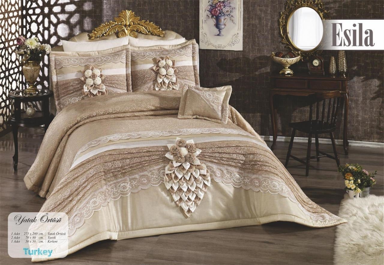 Linen Universe 5 Piece Luxury Oversized Bedspread Set