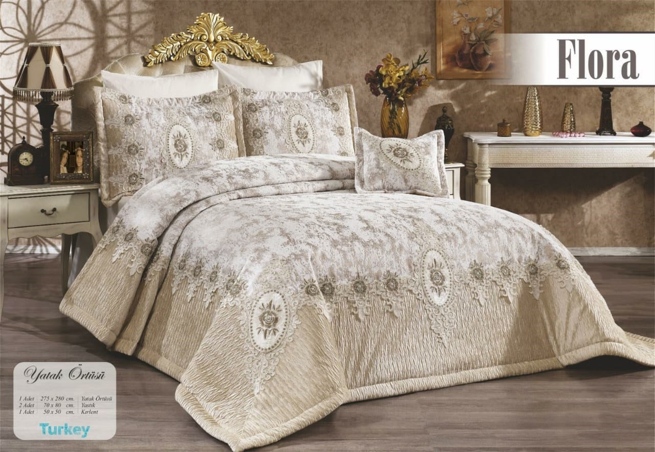 5 Piece Luxury Oversized Bedspread Set