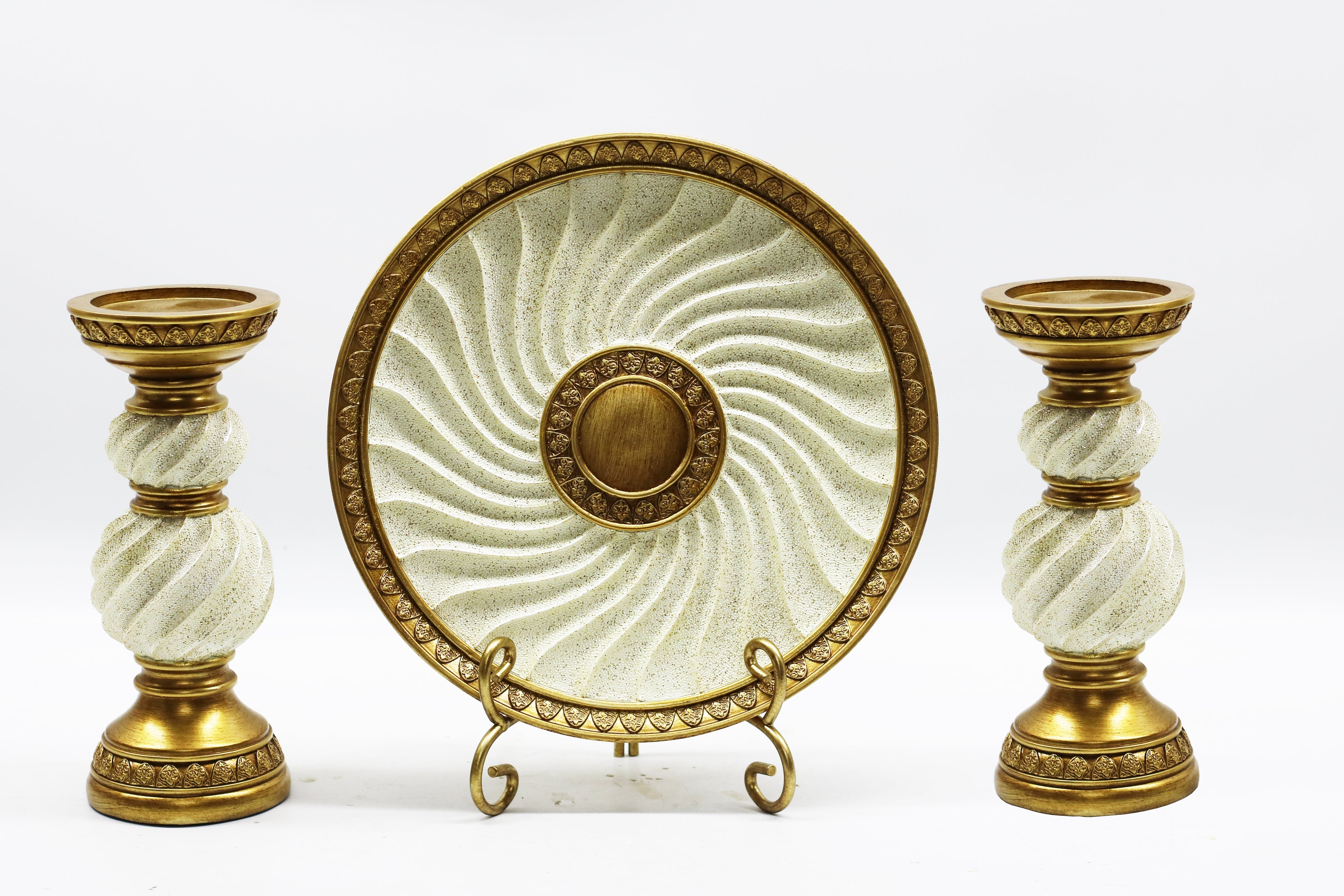 Decorative Plate with Candlesticks