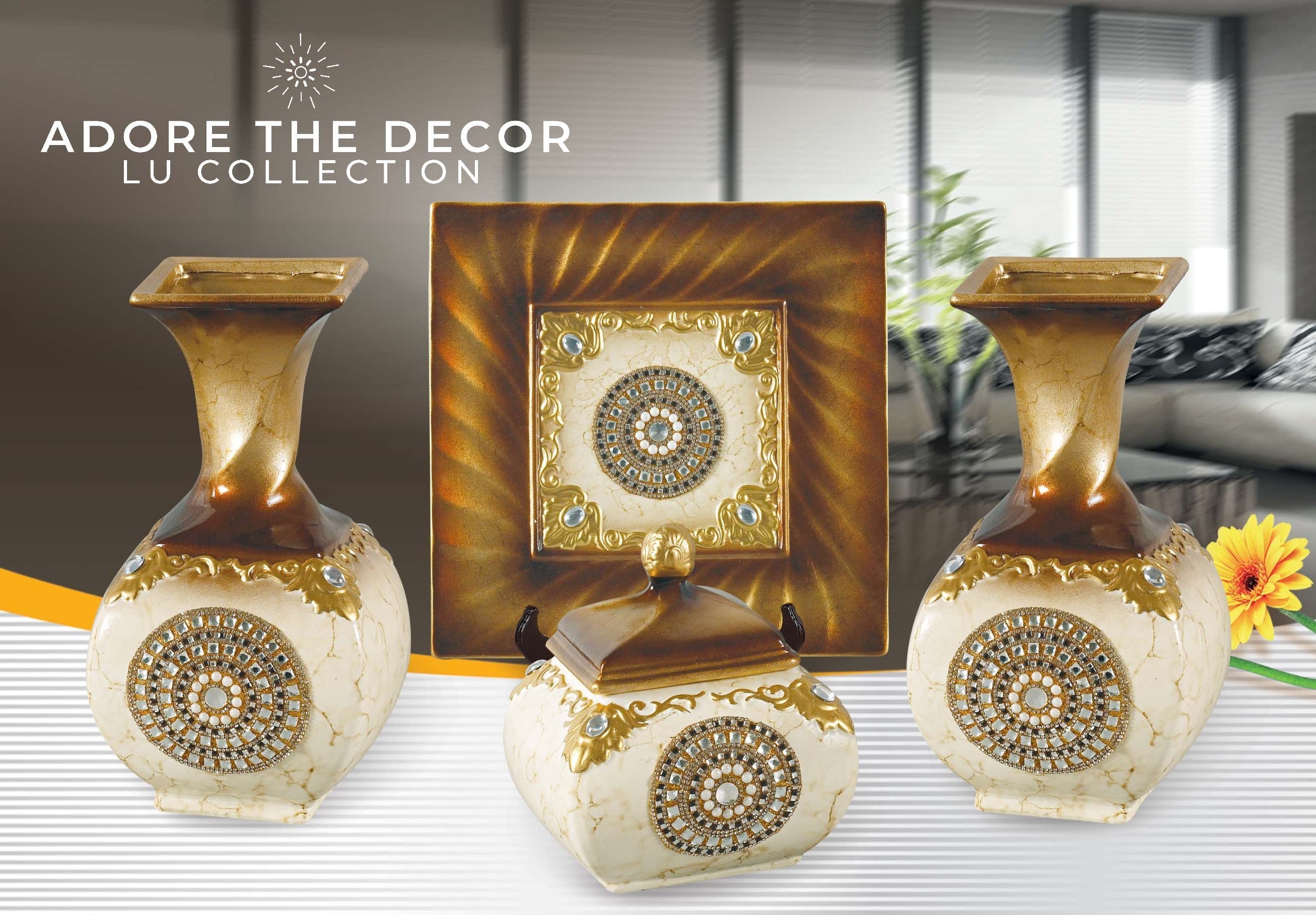 Adore the Decor® Four Piece Vase Accessory Set - Adore the Decor