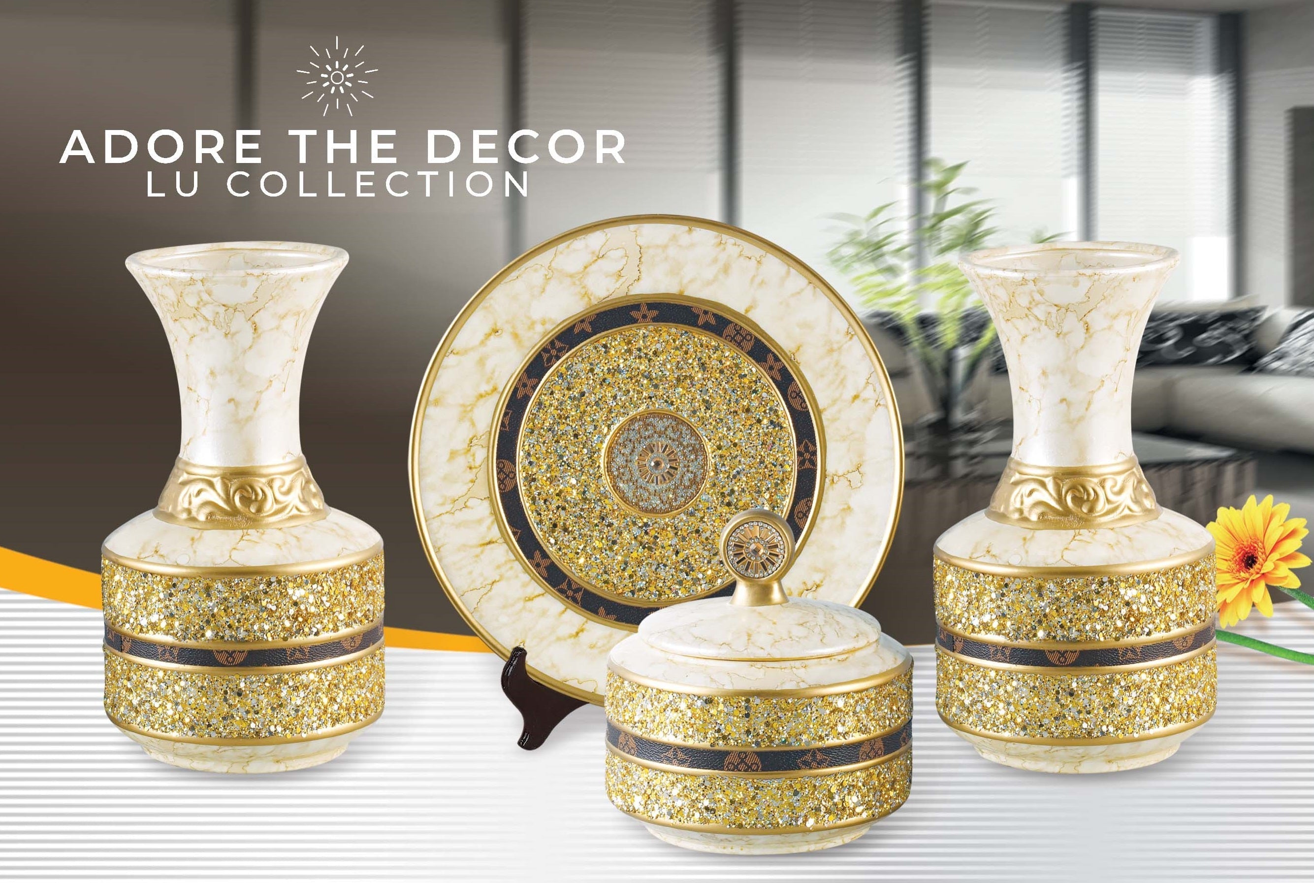 Adore the Decor Four Piece Vase Accessory Set - Adore the Decor Co.