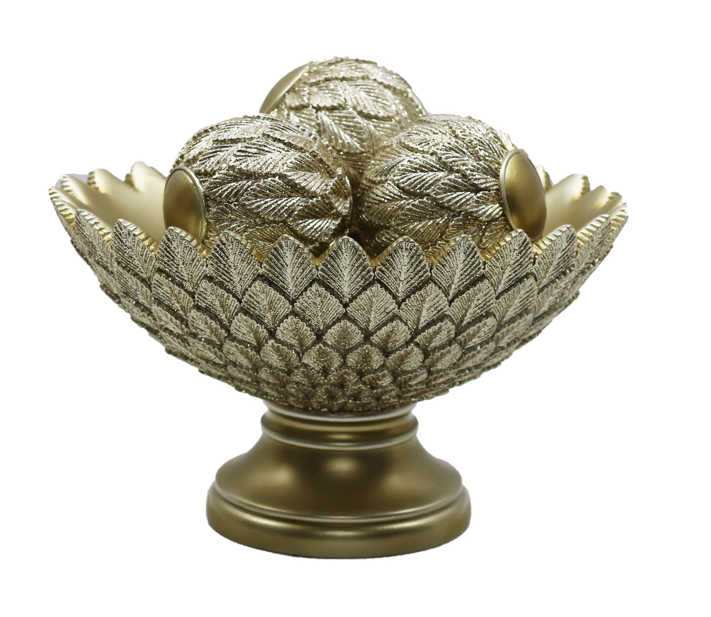 Decorative Bowl with 3 Orbs