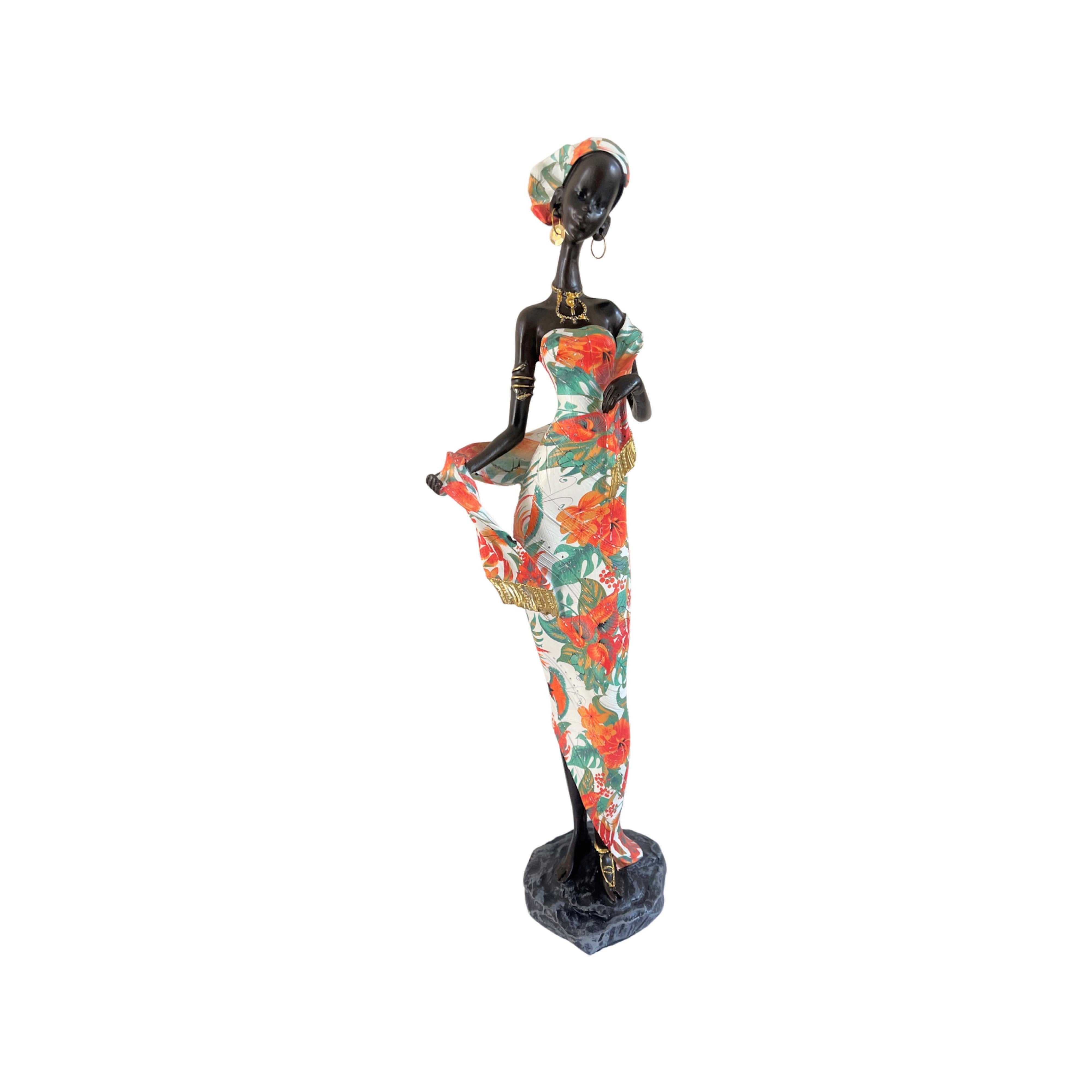 African Woman Figurine 15" - B104B