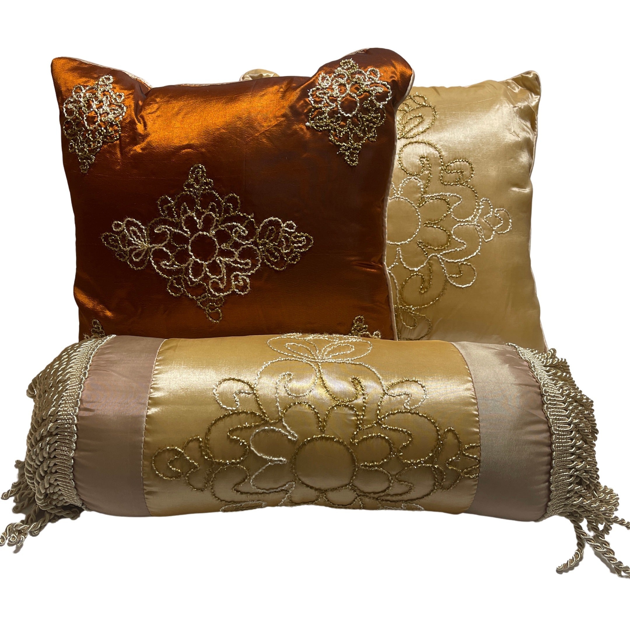 Linen Universe 7 Piece Embellished Joycy Comforter Set, Gold - Linen Universe Co.