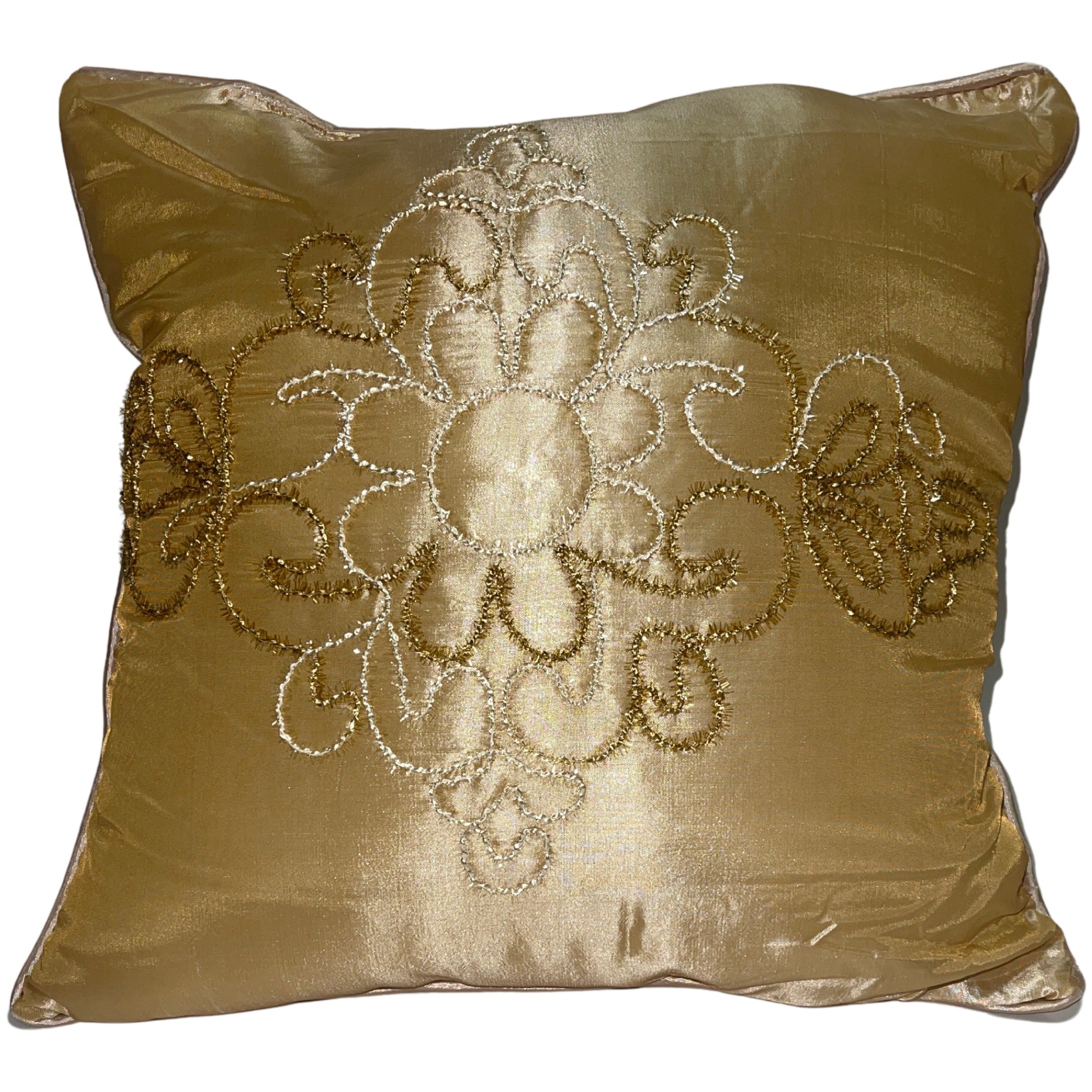 Joycy 7 Piece Embellished Comforter Set, Gold