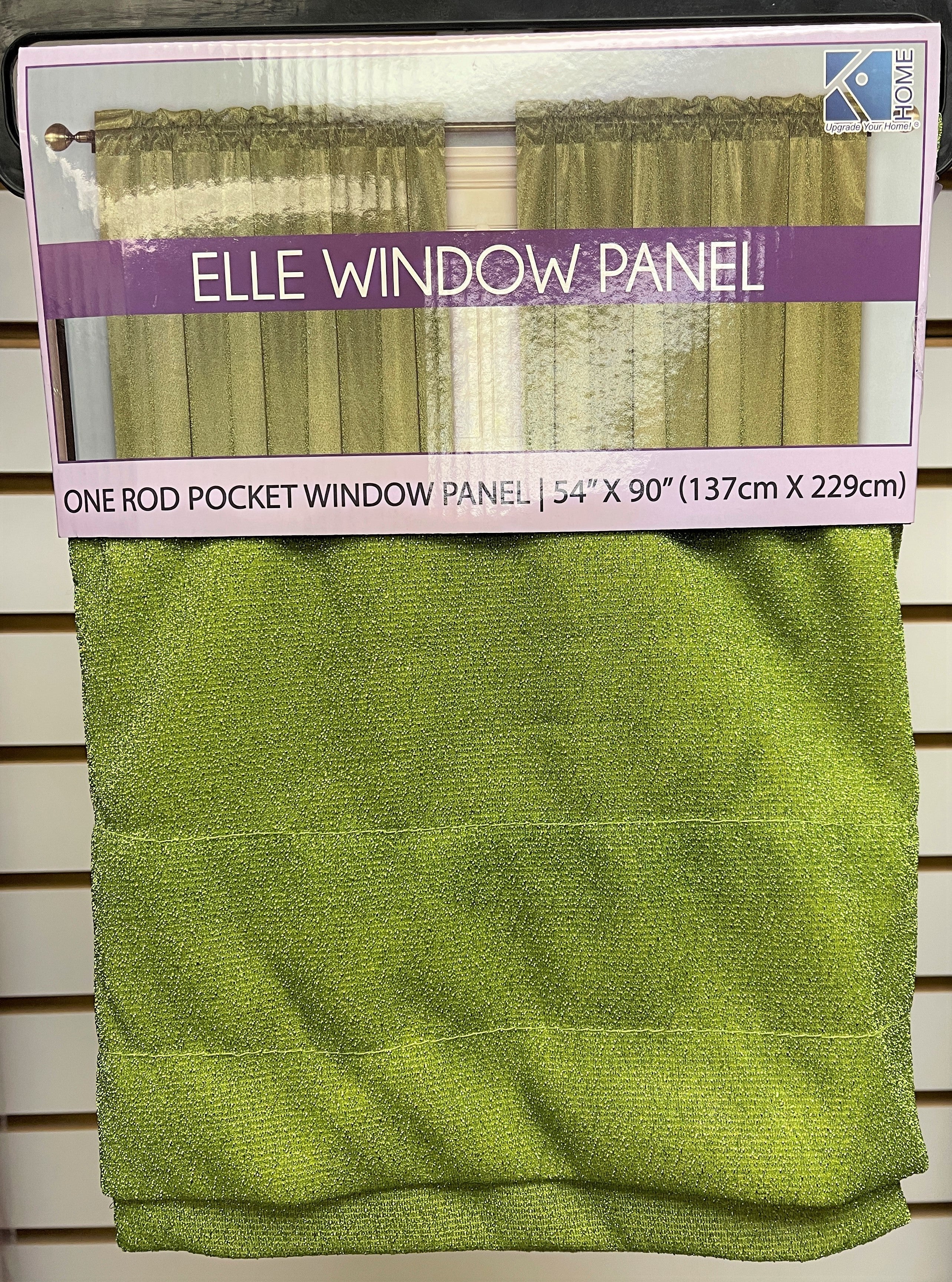 Elle Lurex 54 x 90 in. Single Rod Pocket Window Panel