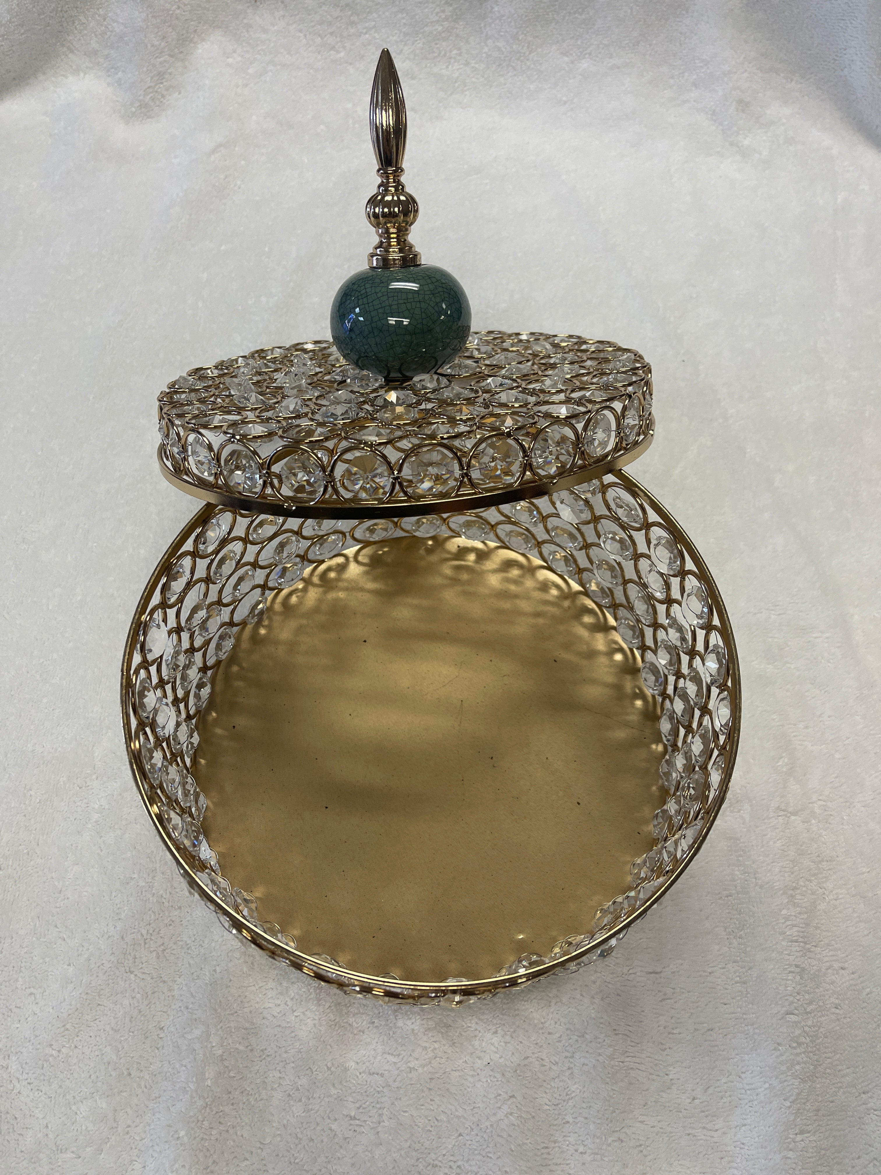 Linen Universe Crystal Beaded Decorative Jewelry Holder