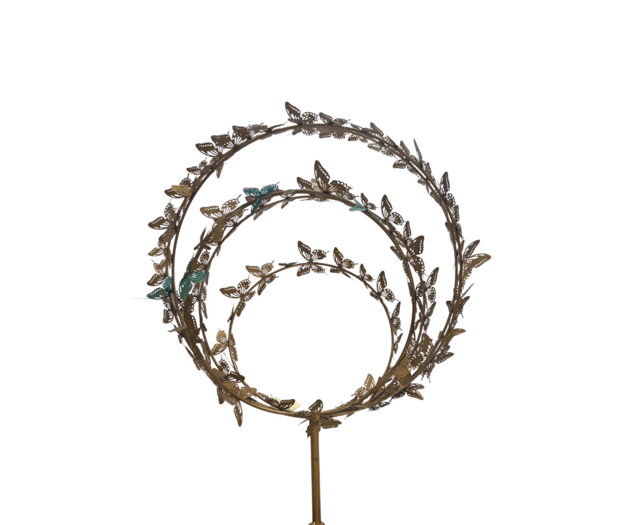 Linen Universe Decorative Round Butterfly Sculpture - Linen Universe Co.