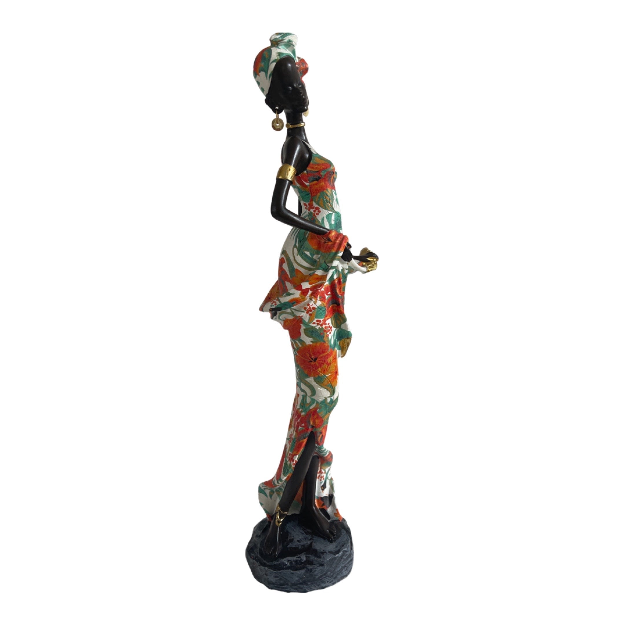 African Woman Figurine 15" -B104 - Linen Universe Co.