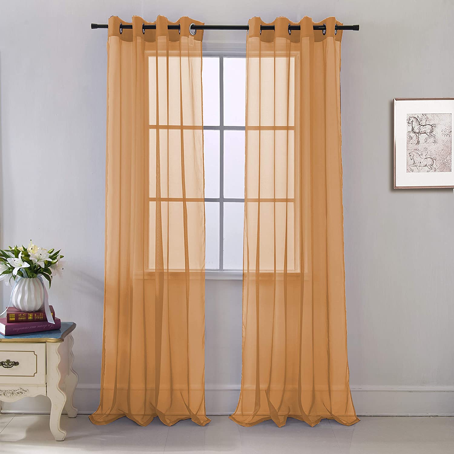 Sheer Grommet Curtain Panel